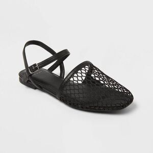 a new day Black Mesh Sandals